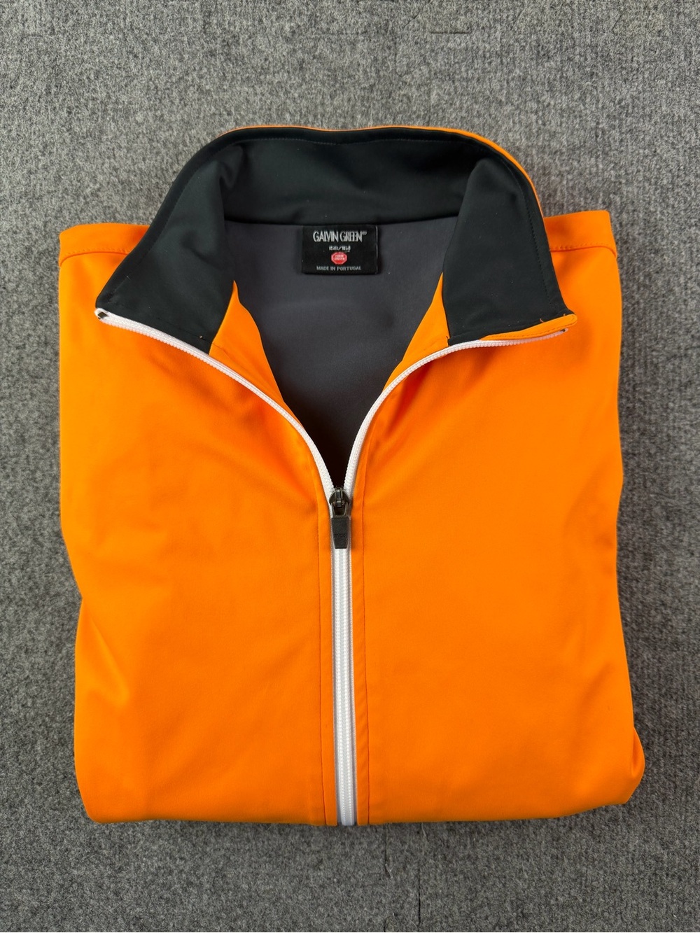 Galvin Green Windstopper Mens Full Zip Golf Jacket Size S Orange/Black